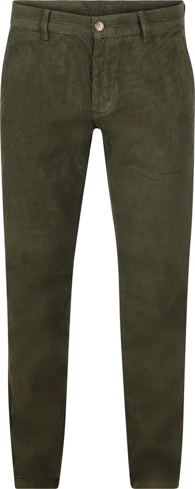 Steppin' Out Chino broek Flemm Corduroy Olive - Maat 46 - Heren - Mannen broeken