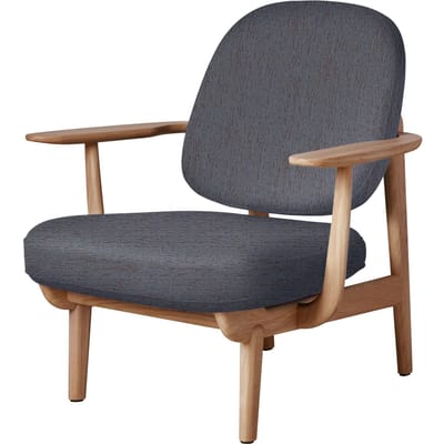 Fritz Hansen Fred Loungefauteuil - JH97 - oranje/blauw - eiken geolied
