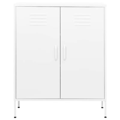 vidaXL - Opbergkast - 80x35x101,5 - cm - staal - wit