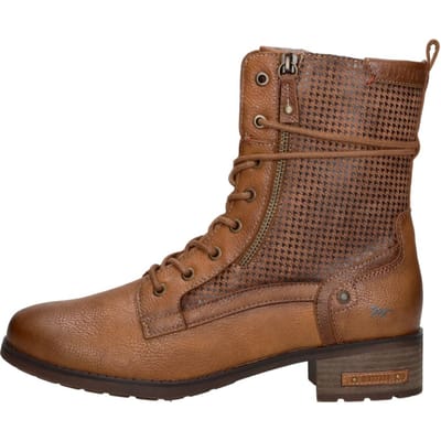 Mustang Veterschoenen Hoog Veterschoenen Hoog - Cognac - Maat 42
