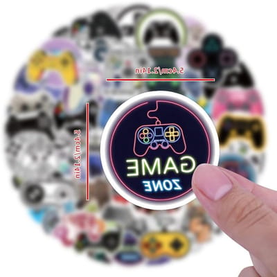 Kleurrijke 100Pcs Gamepad Stickers voor Laptop, Waterfles, Skateboard en Fiets - Perfect voor Kinderen en Volwassenen