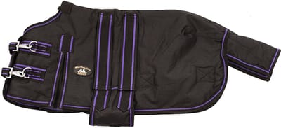MHS Veulendeken met Buikflap 100gr. Zwart 45/60 cm