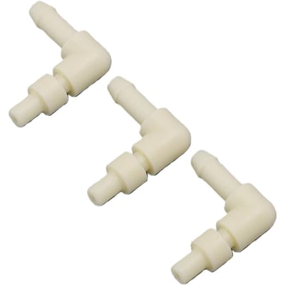 3PCS Raccords coudés pour tuyau d'eau en plastique pour cafetière, forme en L, ardillon, raccord rapide pour tube ID 3 mm OD 6 mm