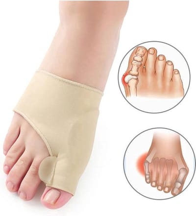 *** 2 paar Hallux Valgus Teen Spreider/Corrector Knobbel Teen Corrector - Voorvoet sokken - Beschermend - van Heble® ***