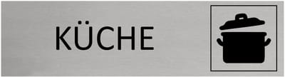 CombiCraft Aluminium Deurbordje "Küche " 165x45mm met tape