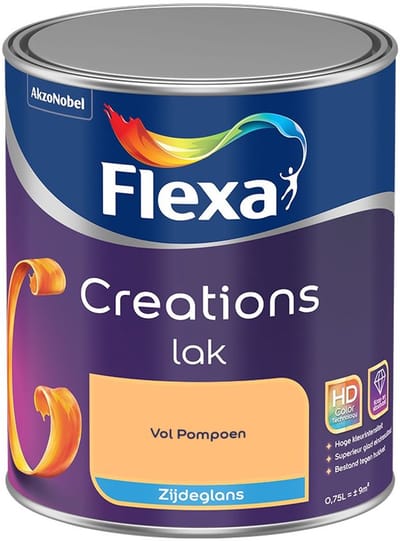 Flexa - Creations Lak Zijdeglans - Vol Pompoen - Mengverf - 750 Ml