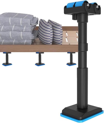 Ondersteuningspaal - Telescoop stut - Kasten plaatsen - Zelfnivellerende kop - 19-44 cm - Grijs