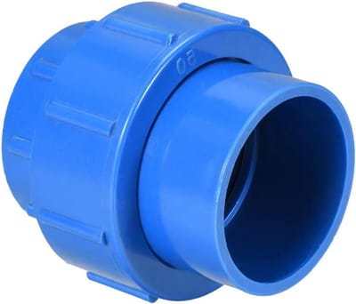 PVC Pijp Fitting - 50mm Sanitair Fittings Union voor Aquarium - Solvent Socket - Blauw - Aquariumbenodigdheden