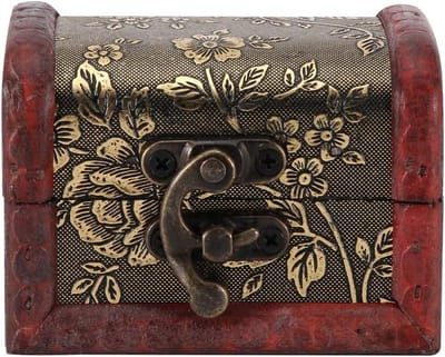 Vintage Houten Schatkist - Decoratieve Opslagdoos met Tijdloos Ontwerp voor Vrouwen en Meisjes, Perfect voor Sieraden en Accessoires