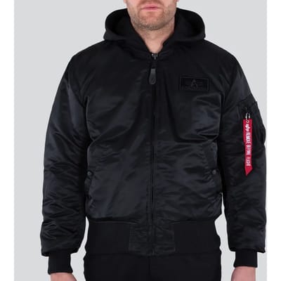 Alpha Industries Winterjas - MA-1 ZH Back Print - S tot XXL - voor Mannen - zwart-wit