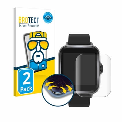 BROTECT - Screenprotector voor Denver SWC-156 - Folie Beschermfolie transparant volledig dekking - 2 Stuks