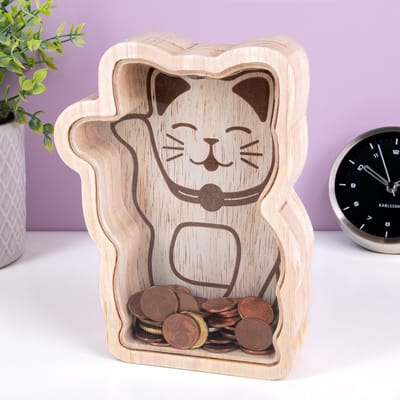Kikkerland Lucky Cat Money Bank