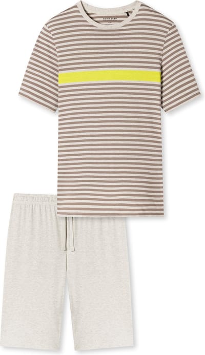 Schiesser – Casual Nightwear – Pyjama – 181165 – Beige Brown - Maat M