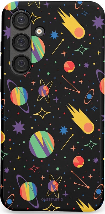 Casetastic Hoesje Geschikt voor Samsung S25 Plus - Stijlvolle Beschermende Duo-layer Case - Planeten en meteoren