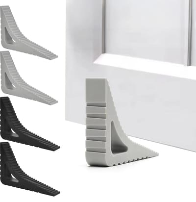 JHUBERS- Deurwig Antislip Rubber - Deurbuffer - Deurvastzetter - Deurstoppers voor Binnen - Raamstopper - Gereedschapsloos Gebruik - Deurstopper