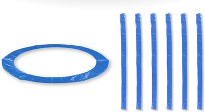 Trampoline Accessoires Set - Opknapset Veerbescherming - Veiligheid en Decoratie - Waterdicht en UV-bestendig - 6FT - Blauw
