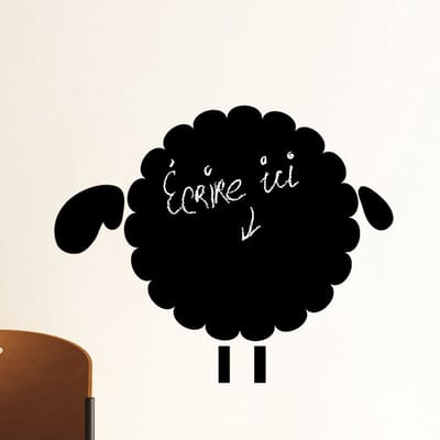 Schoolbordsticker - uitwisbare zelfklevende muurstickers - SCHAAP 1 - 30x35cm