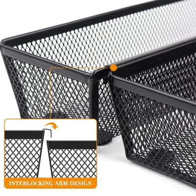 Dailygoods- Besteklade Uitschuifbaar - Bestekbak - Keukenkastorganizers - Besteklade 22.3x8x5 cm - Roestvrij Staal - Antislip Rubber Buffers - Bestekorganizer
