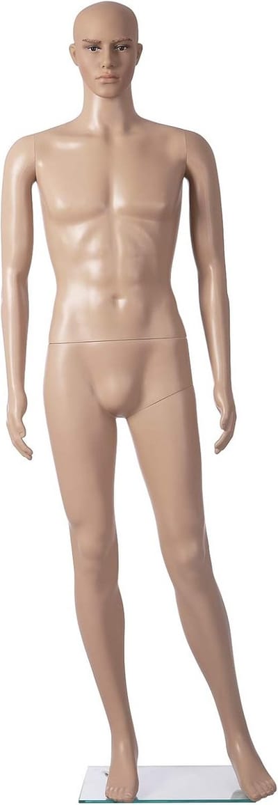 Basic etalagefiguur voor heren - Mannequin voor kledingpresentatie en decoratie