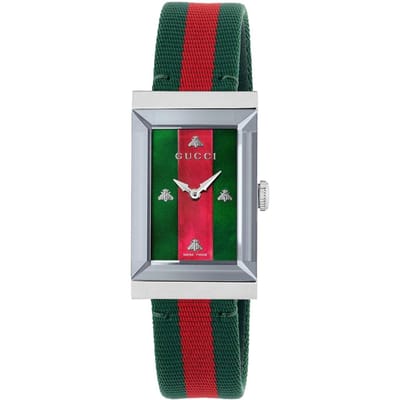 Gucci YA147404 G-Frame Multikleur Dameshorloge - Elegante Ontwerp met Zwitsers Uurwerk