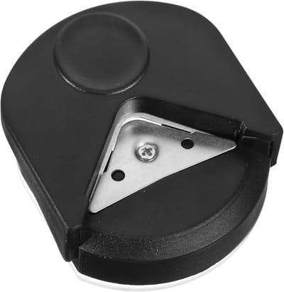 Hoekpons - Papier afronder - Kaarten maken - Snijdt 4 vel tegelijk - 4 mm radius - Zwart