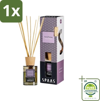 1 x Spaas - Geurstokjes - Secret Fantasy - Eucalyptus En Appel - 80 ml - Geurstokjes - Eucalyptus Geur - Appel Geur - Kamergeur - Interieurgeur
