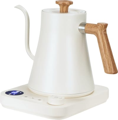 House of Husk Gooseneck Waterkoker - Slow Coffee Kettle - Heet Water Ketel - Temperatuurregeling - Warmhoud Functie - 1000 ml - Wit