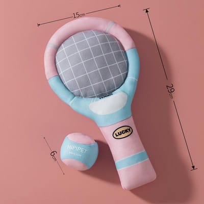 Nieuwe Hond Tennis Sporten Geluidspapier Geluid Racket Speelgoed Set Teddy Kiezen Om Huisdierproducten Groothandel Te Begeleiden