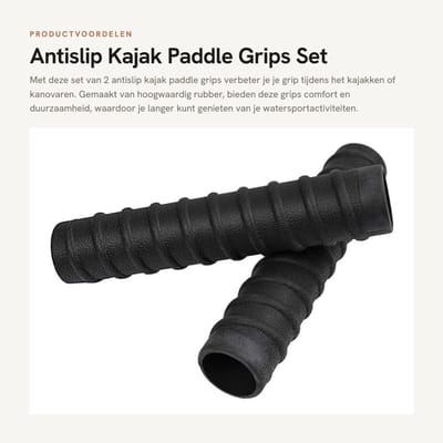 Dailygoods- Paddle Grip Antislip - 2 Stuks - Slijtvast Rubber - Spiraalvormig Ontwerp - Binnendiameter 29 mm - Eenvoudig te Installeren - Peddelhandvat