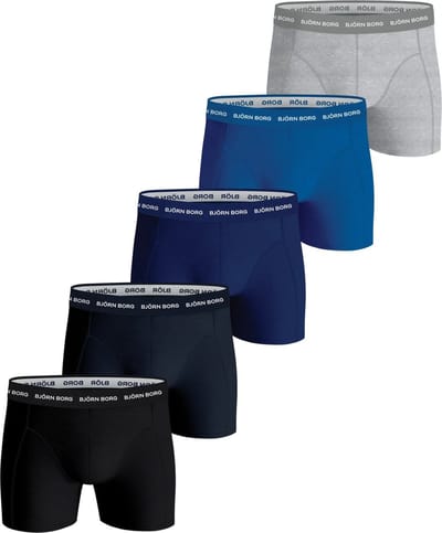Boxershorts 5-pack heren onderbroeken Blue Depths - Solid - Katoenen heren ondergoed - Multipack - XS