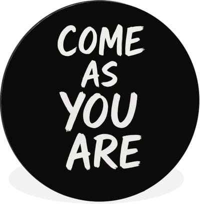 WallCircle - Wandcirkel - Muurcirkel - Quote - Zwart - Simpel - Aluminium - Dibond - 30x30 cm - Binnen en Buiten