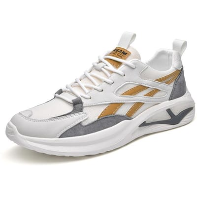 Heren Sneaker Lente en Zomer Nieuwe Casual Mode Schoenen Student Ademende Hardloopschoenen Mode Herenschoenen 44 white