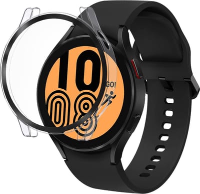 Hoesje voor Samsung Galaxy Watch 4 (44mm) - Harde beschermhoes transparant scherm gehard glas
