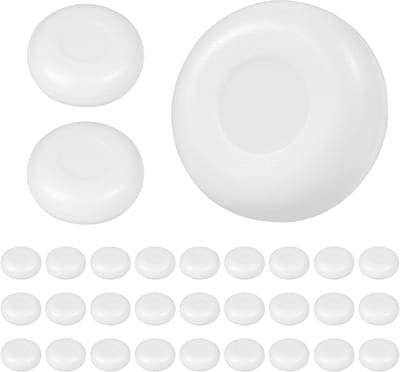 Rammelballen Naaien - Piepers Inzetstukken - Speelgoed Reparatie - Duurzaam ABS Materiaal - 25mm Diameter - Wit