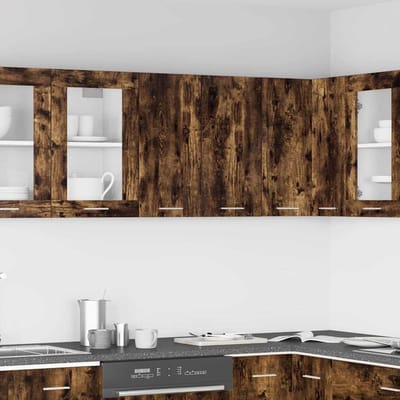 vidaXL - Bovenkast - Lyon - 60x31x60 - cm - bewerkt - hout - gerookt - eikenkleurig