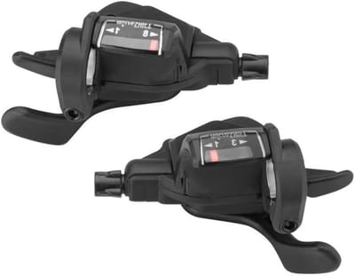 Duim Shifter Set - 8-Speed Shifter - Fiets Versnellen - Shimano Compatibel - Triple - Zwart
