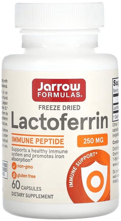 Lactoferrin 250mg 60 capsules - lactoferrine, bevordert de weerstand | Jarrow Formulas