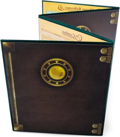 GM Scherm - Spelmeester Tool - Tafelspel Campagne - Aanpasbaar met 8 Vakken - 11.5 inch x 40.5 inch - Groen