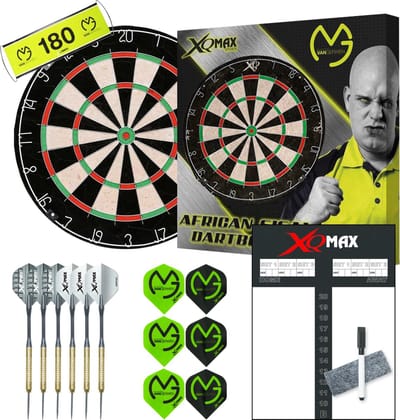 Michael van Gerwen complete starter set - dartbord - 2 sets dartpijlen - scorebord met een stift