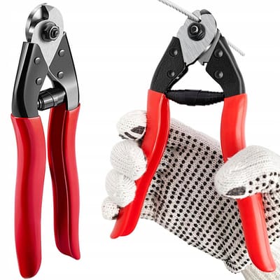 Kabeltang - Draadknipper - CR-V Gegalvaniseerd Slijtvast - Ergonomisch Krachtbesparend Ontwerp - Precisie Knippen 5mm Staaldraad - Compact 19cm Draagbaar - Voor Industrie & DIY Gebruik