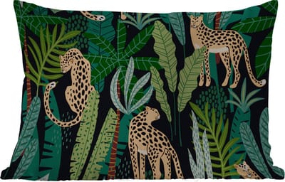 Buitenkussens - Tuin - Jungle - Panter - Patronen - Jongens - Meiden - Planten - 50x30 cm