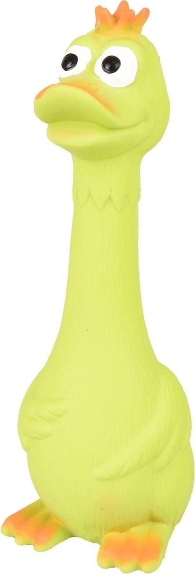 Flamingo Hondenspeelgoed Latex Eend - Geel - 8 x 6.5 x 21 cm