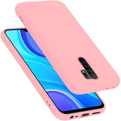 Cadorabo Hoesje geschikt voor Xiaomi RedMi 9 in LIQUID ROZE - Beschermhoes gemaakt van flexibel TPU silicone Case Cover