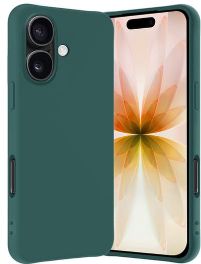 Hoes - Geschikt voor Apple iPhone 17 - Sterk & Shockproof - Hoesje Cover - Siliconen Case - Donkergroen