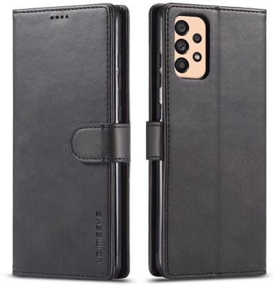 LC.IMEEKE Hoesje - Geschikt voor Samsung Galaxy A33 Hoesje - LC.IMEEKE Luxe Book Case - Zwart