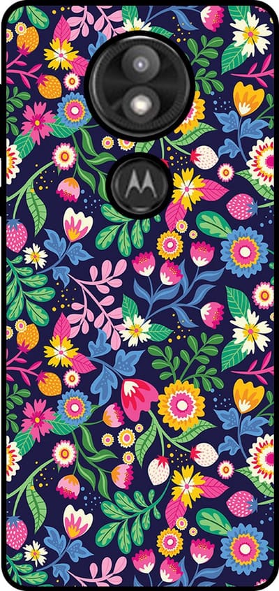Smartphonica Telefoonhoesje Geschikt voor Motorola Moto E5 Plus met bloemen opdruk - TPU backcover case flower design geschikt voor Motorola Moto E5 Plus
