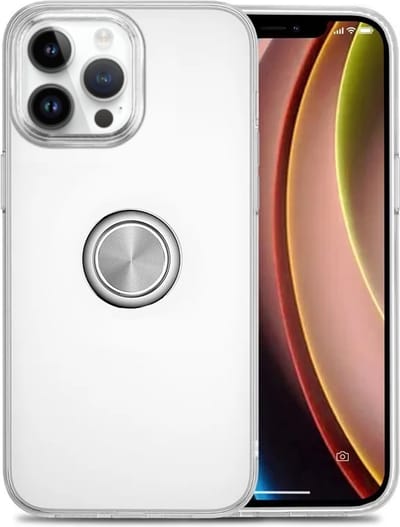 Armordrop Hoesje Met Ring Geschikt Voor iPhone 12 / 12 Pro - Transparant Hoesje Met Ring