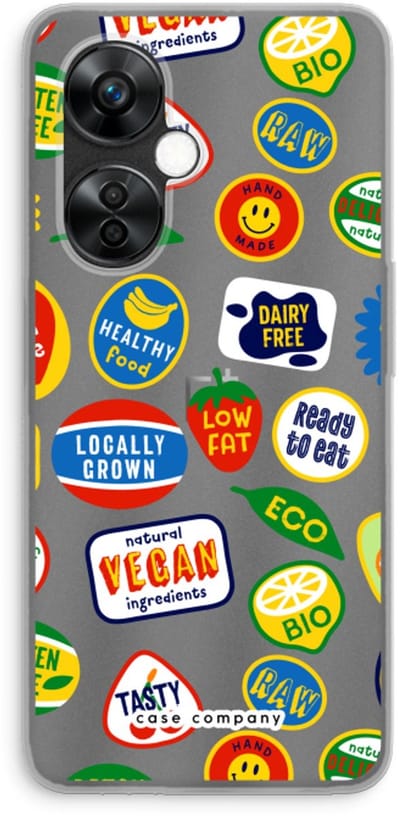 Case Company® - Hoesje geschikt voor OnePlus Nord CE 3 Lite hoesje - Fruitsticker - Soft Cover Telefoonhoesje - Bescherming aan alle Kanten en Schermrand