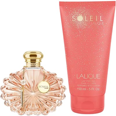 Ensemble Lalique: Soleil, Eau De Parfum, Pour Femmes, 50 ml + Soleil, Hydratante, Lait pour le Corps, 150 ml