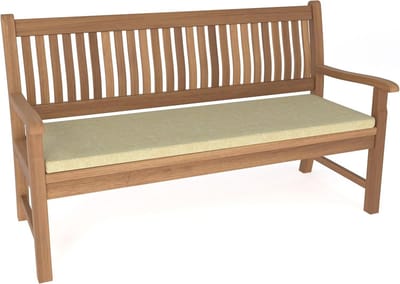 Tuinkussen voor Bank - Comfortabele Zitting voor Binnen en Buitenshuis (180 x 40 x 5, Beige)